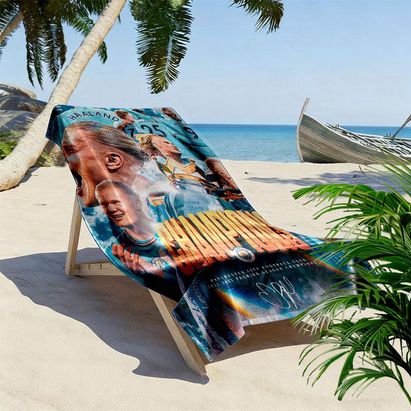 Haaland Dream Print Beach Towel, Large Soft Quick Dry Towel for Beach Camping Swimming