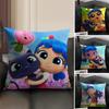 Cartoon TTrue Rainbow Kingdom Cushion Cover Natural Linen Organic Fabric DoubleSided Printing Sofa Home Decor Gift Pillow Case