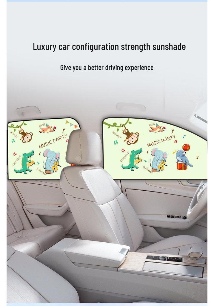 Magnetic Car Window Sun Shade: Children's Heat Insulation, Privacy, Baby Blackout, Retractable Curtain