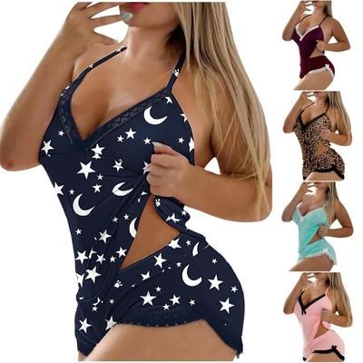 Damenmode Sexy Spitzen-Set Anzug Einfarbiger kabelloser BH Sexy Unterwäsche Höschen