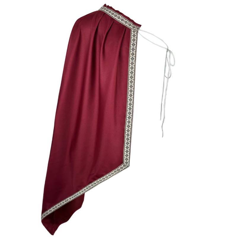 Medieval Renaissance Cloak For Cosplay And Themed Parties Made Of Polyester With Embroidered Detailing For Adults