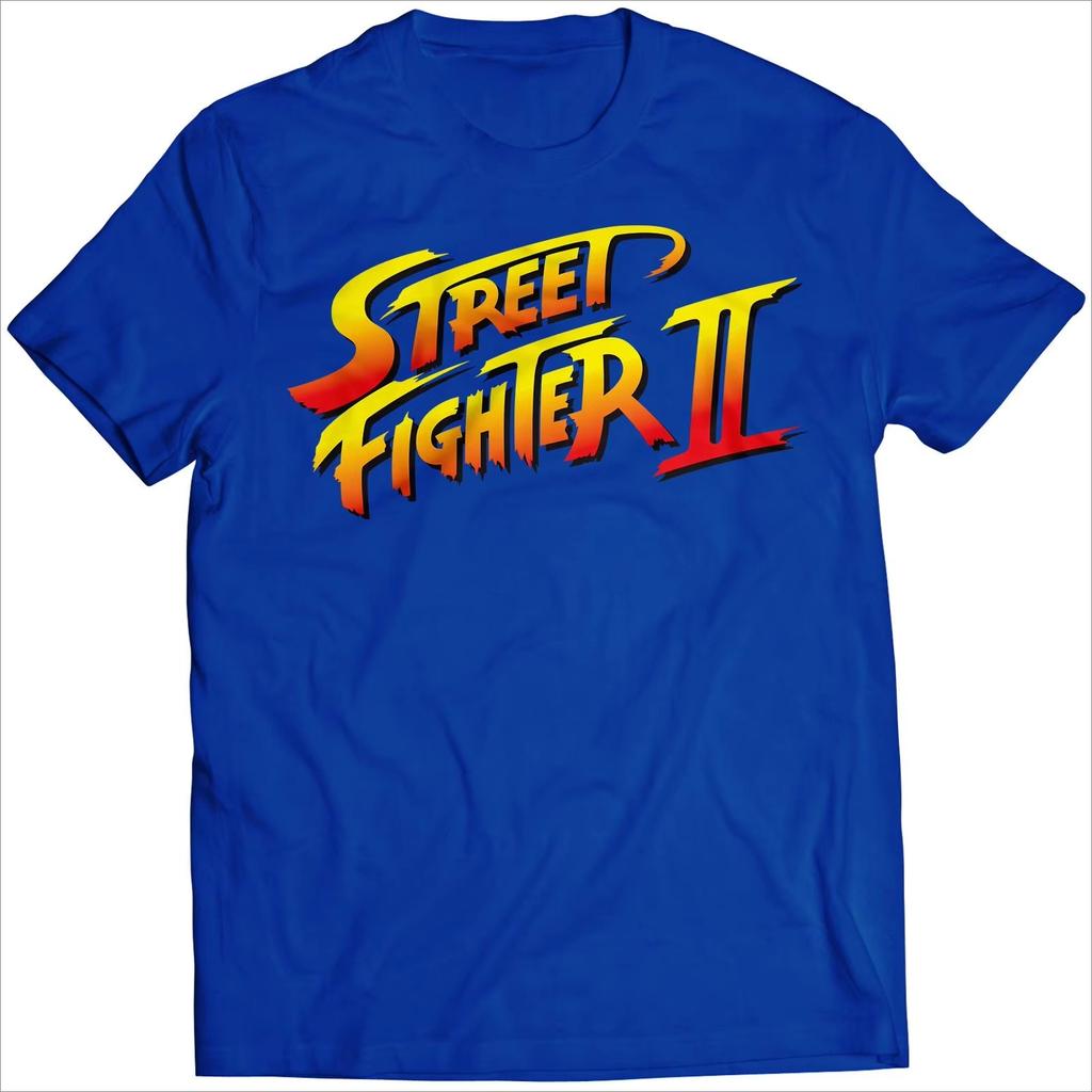 2026 Summer Hot Sale Street Fighter II Logo T-Shirt Retro 90s Arcade Game Graphic T-shirt Y2K Unisex Print Crew Neck Lightweight Casual T Shirt