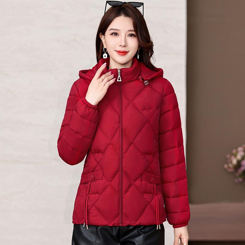Cotton-padded Jacket Women's Short Mother's Loose Padded Cotton-padded Jacket Joker Cotton-padded Coat for Middle-aged and Elderly People.