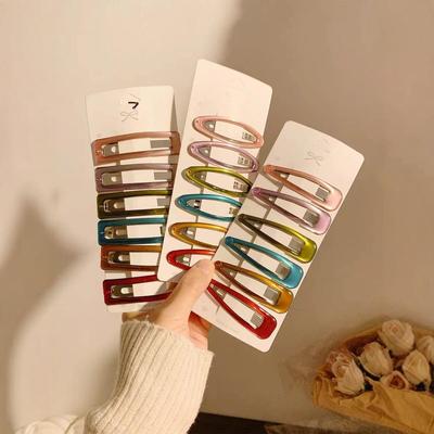 Pinzas BB de Esmalte de Colores con Forma de Gota de Agua para Mujer - Pasadores de Estilo Coreano para Flequillo, Patillas y Pelos Sueltos