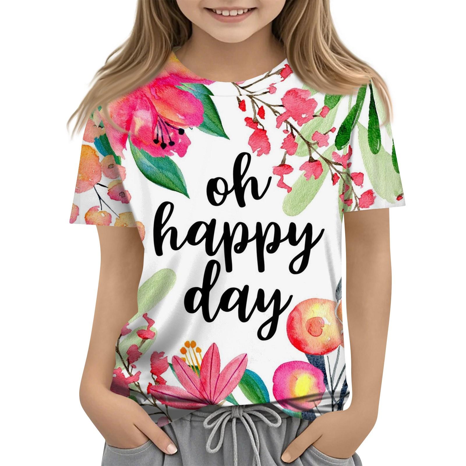 

Детская модная повседневная футболка с коротким рукавом и круглым вырезом с принтом ко Дню матери 110 чёрный