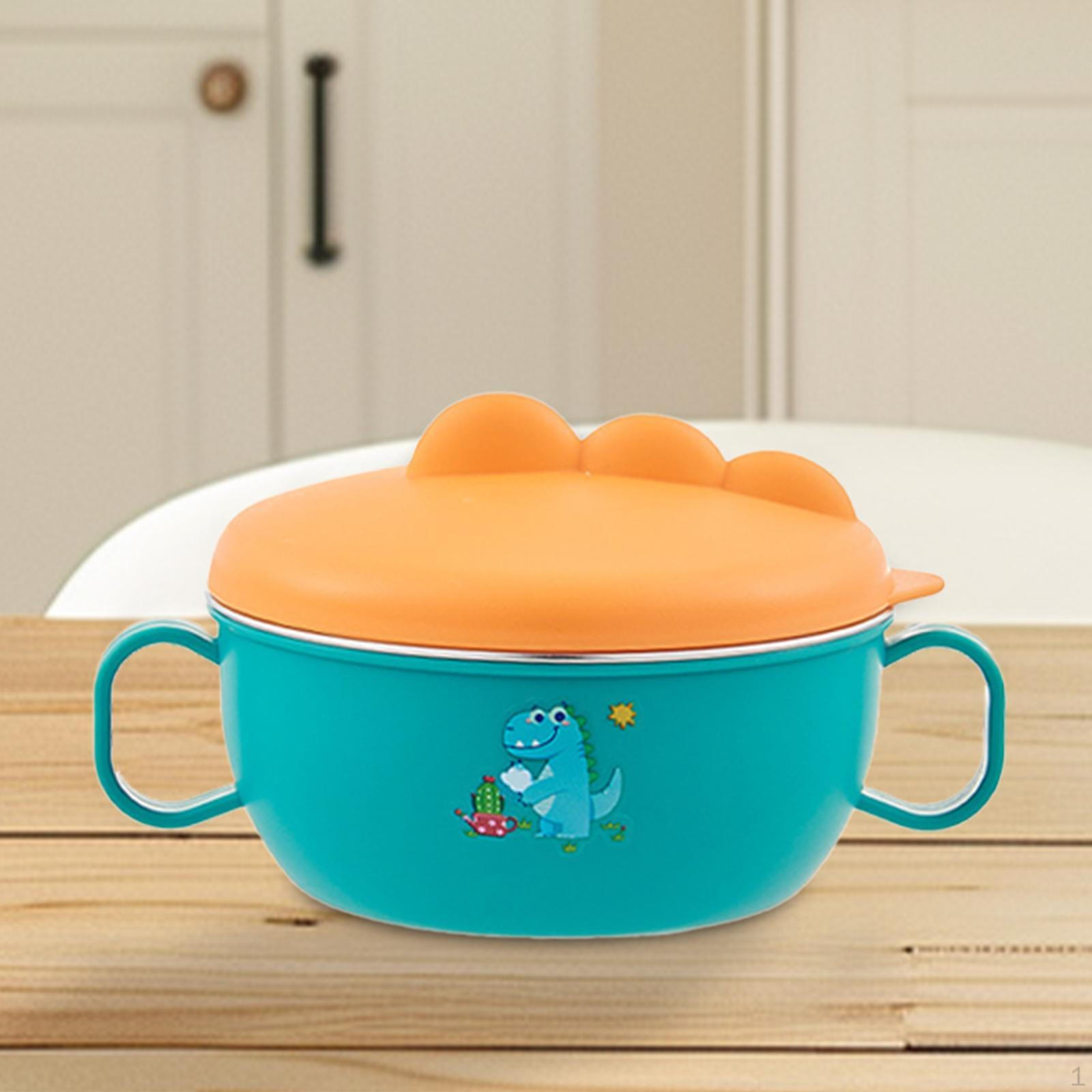 

Детские миски для еды для детей Съемная миска для лапши с рисунком из мультфильма Обучение рису из нержавеющей стали