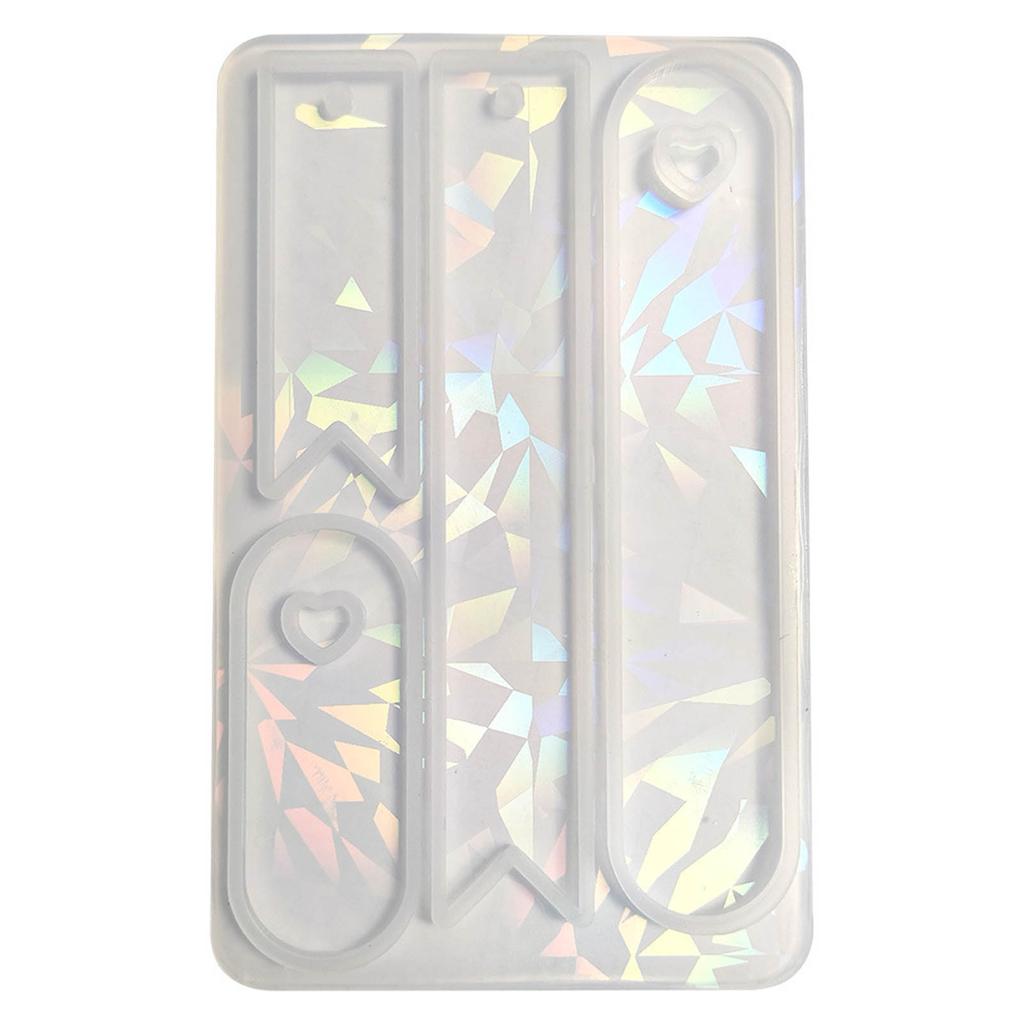 Easy to Use Silicone Mold Holographic Laser Bookmark Mold Resuable Making Molds Ribbon Casting Mould for Bookstores