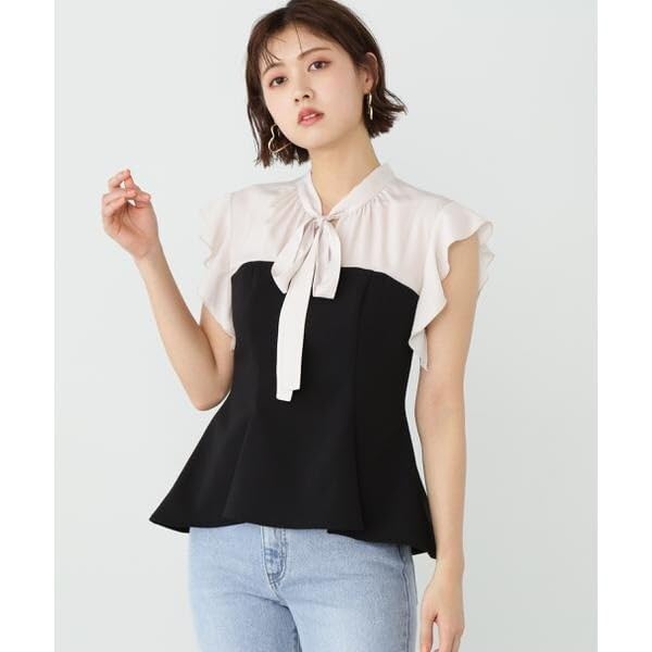 Jill by Jill Stuart Women's Docking Bustier Blouse, 125-3110022, Tweed Gray