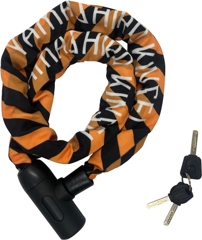 Yamashiro Motorcycle Yamashiro Chain Includes 3 Lock, YKL-005 Lock, Yellow, 1200mm, 10mm, Keys, YKL005CHL-1200YE