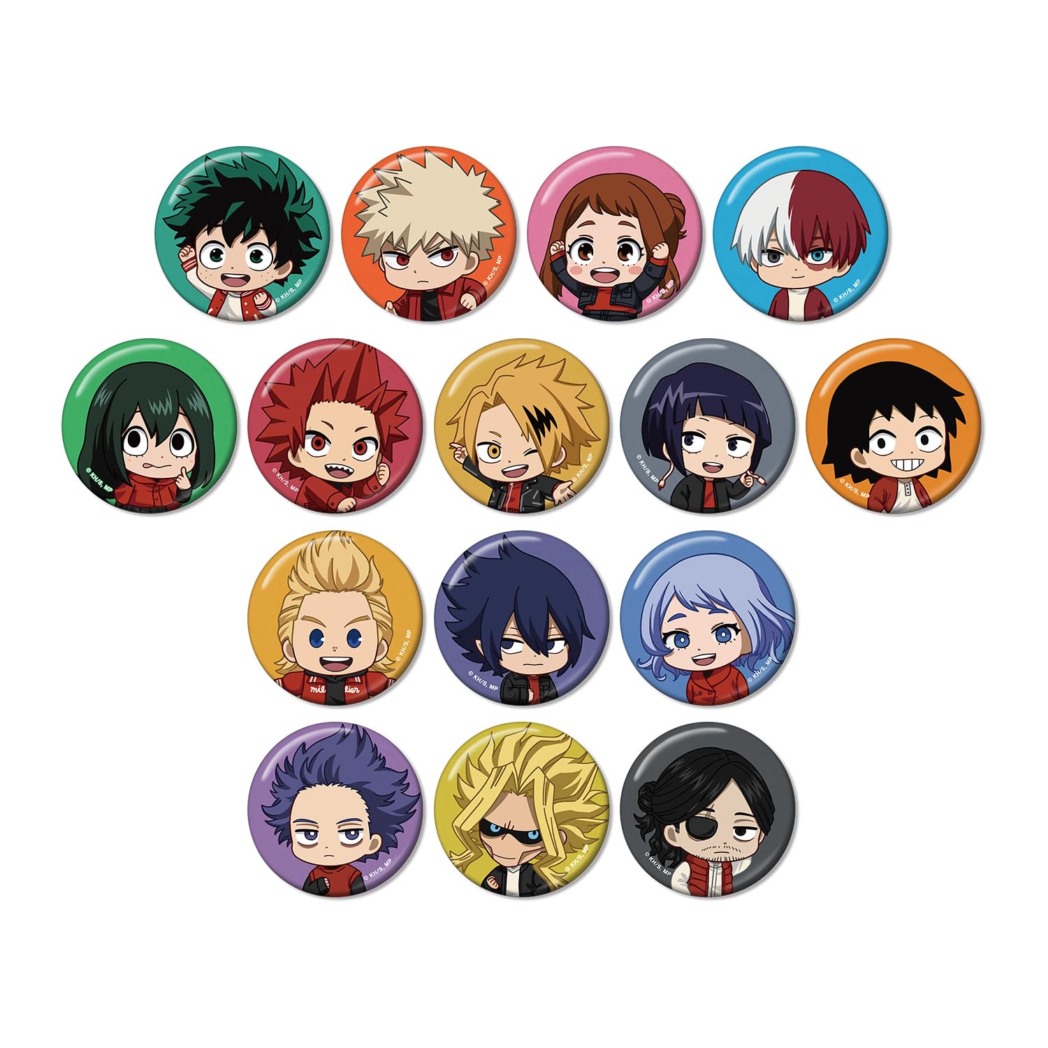 

Аниме ТВ Герой Торговый Чиби Персонаж Красная Повседневная Одежда Металлический Значок-Кнопка Коробка Версия Моя Академия . 15 штук