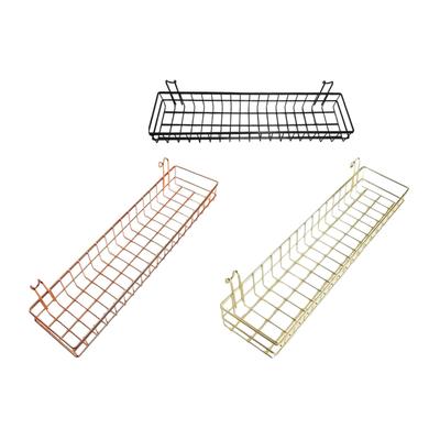 Hanging Wire Basket, Multipurpose with Hooks Home Storage Organizer, Iron Wire Storage Basket for Dorm, Kitchen, Garage, RV