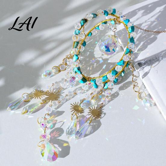 Sophisticated Balcony Decor Crystal Suncatcher Hanging Ball Prism Rainbow Maker Pendant Glittering Window for Garden Patio Backyard Car Home
