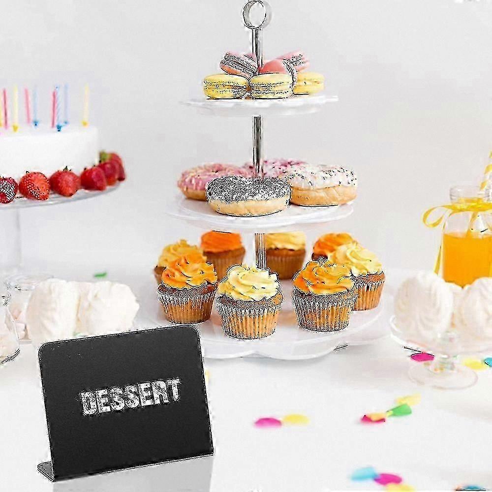 20pcs 4x3 Inch Mini Chalkboard Table Tent Signs, Buffet Food Labels for Party