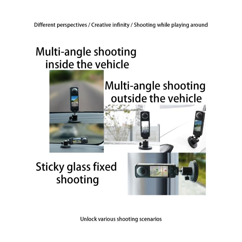 Magnetic Rotating Mount Adapter with 360 Degree Swivels for Action Cameras and Accessories