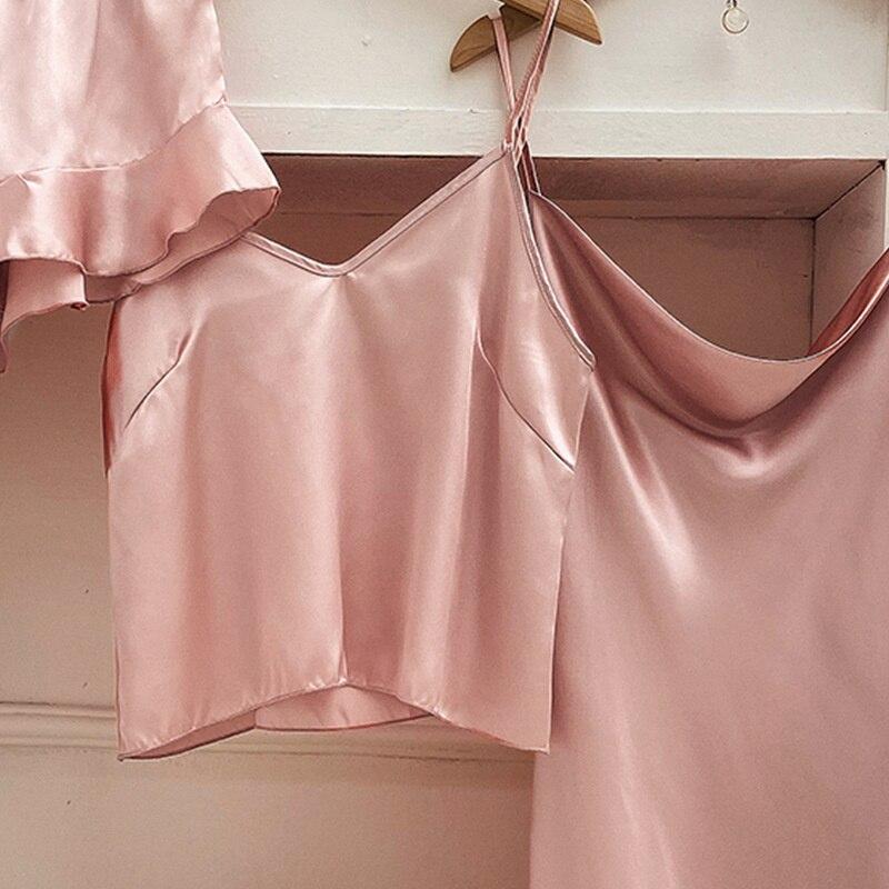 Комплект из четырех предметов из ледяного шелка — фото 5