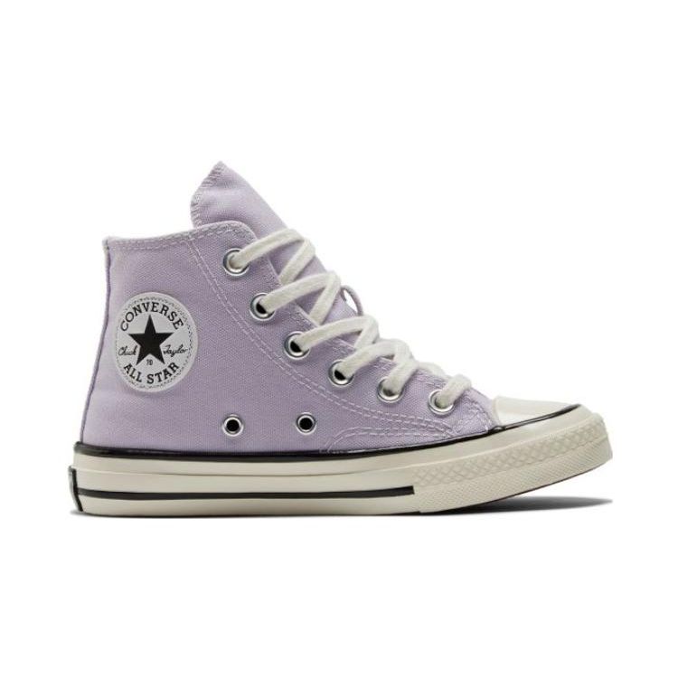 Converse 1970s High Top Canvas Shoes Kids Sneakers Purple White A05099C