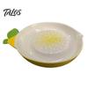 Small Hand Grinder Ceramic Garlic Grater Plate, with Leaf Handle Design, Manual Kitchen Mincer Easy Cleaning Grinding Tool, for Ginger And Lemon