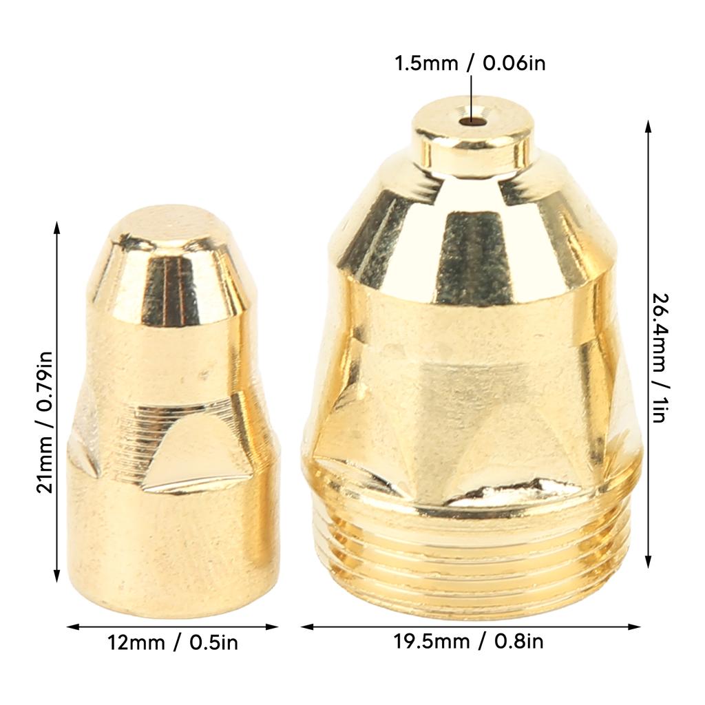 Plasma Nozzle Electrode Copper High Temperature Resistant Plasma Cutting Accessories Plasma Nozzle Electrode Set