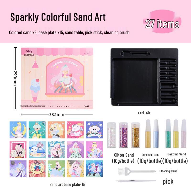 Milo Creative Sand Painting Set for Kids Ages 3-6: DIY Colored Sand Art for Early Childhood