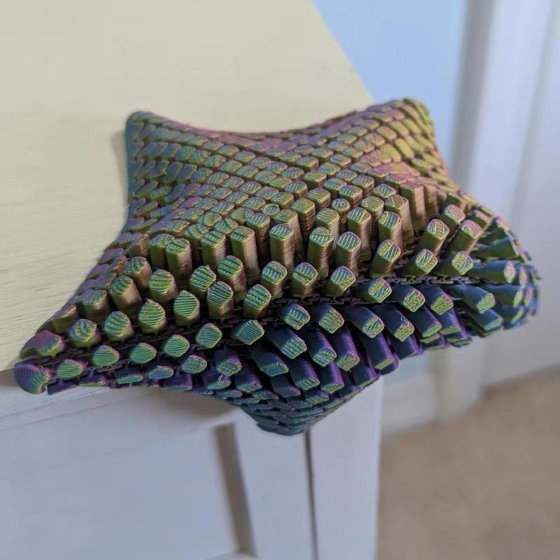 צעצוע Fidget קישוט שולחני גמיש אמנות מודפסת בתלת מימד כוכבת ים מפרקית הקלה על מתח מתנה לילדים ומבוגרים צעצועים ויזואליים