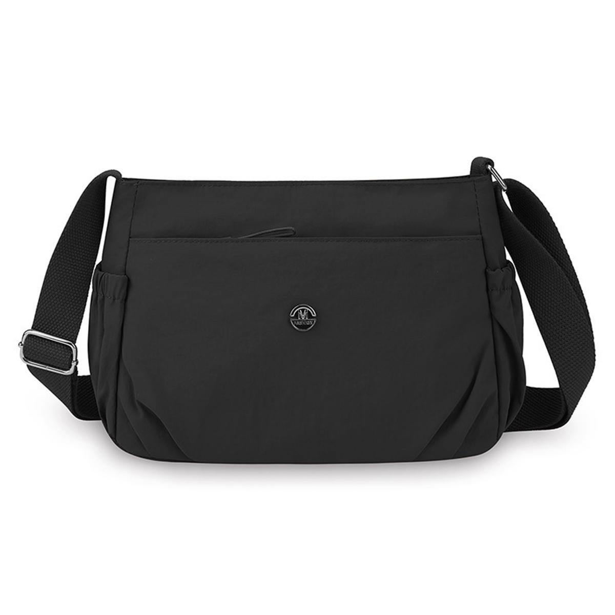 

New solid color pleated shoulder bag, lightweight casual and versatile outdoor bag, fashionable commuter crossbody bag, A-ZMT