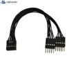 1Pcs Reset Desktop Power On/Off Dual Control Cable PC Motherboard Switch Jumper 9-pin 1 To 2 Line Splitter Switch