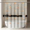 Transparent Goldfish EVA Bathroom Curtain, Windproof Pull Design, One-Piece Shower Decor