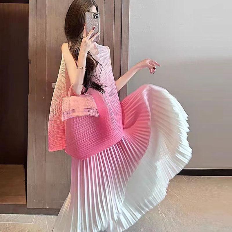 Set fusta plisata roz pentru vara dama nou stil casual internet rochie rosie set din doua piese