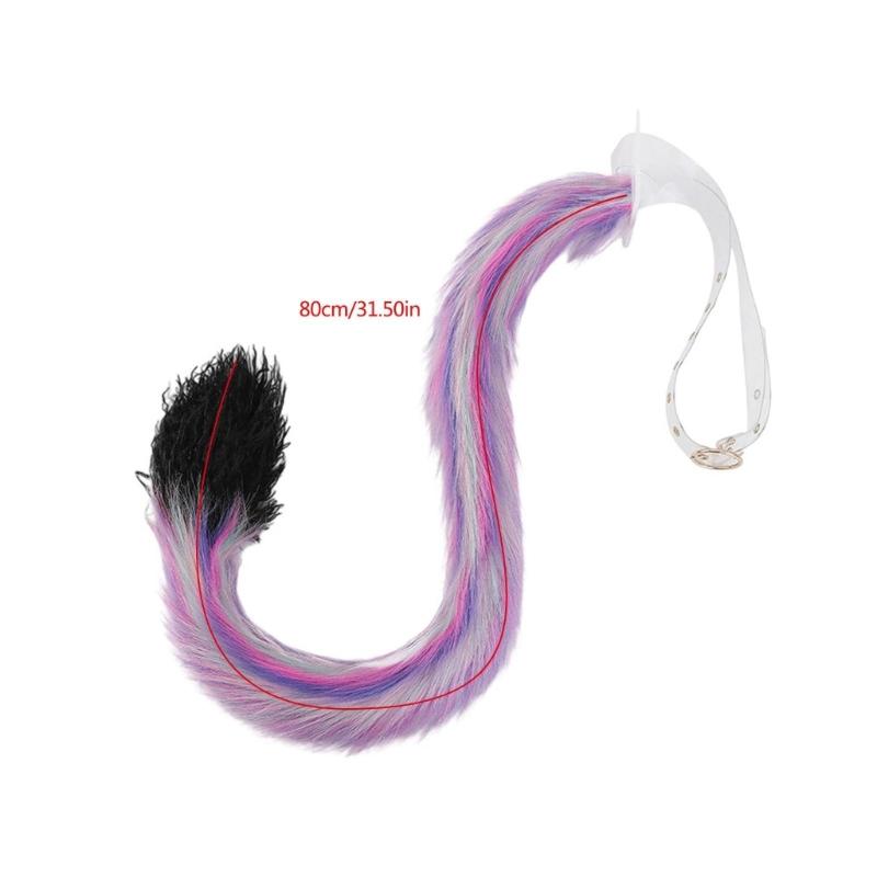 Faux Furs Foxes Costume Tail Adult/Teen Cosplay Halloween Christmas Party Costume Adjustable Cats Dog Wolf Leopards Tail