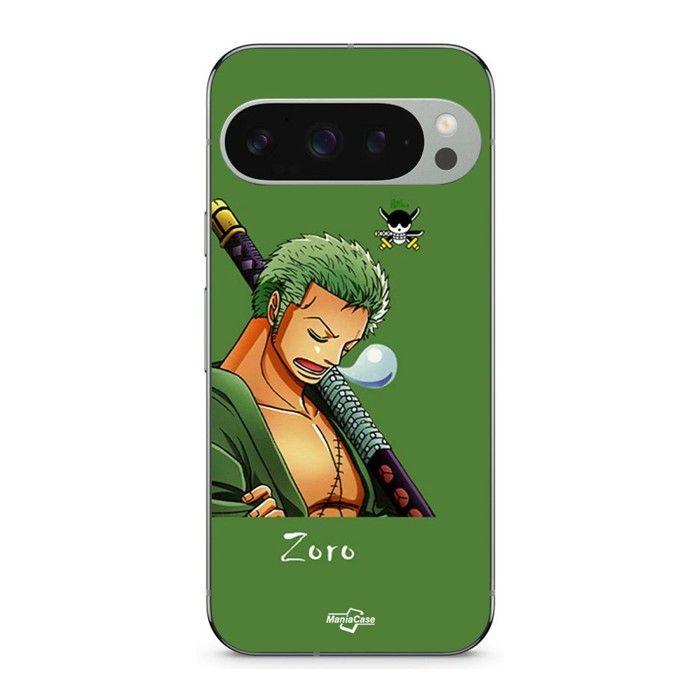 Coque pour Google Pixel 9 Pro Roronoa Zoro One Piece manga anime noir