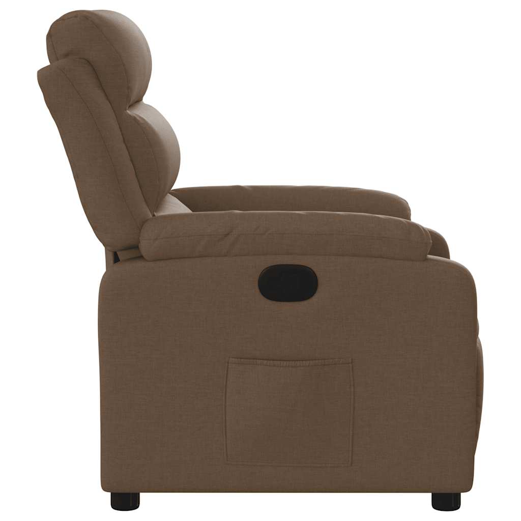 Relaxation Chair Brown Fabric