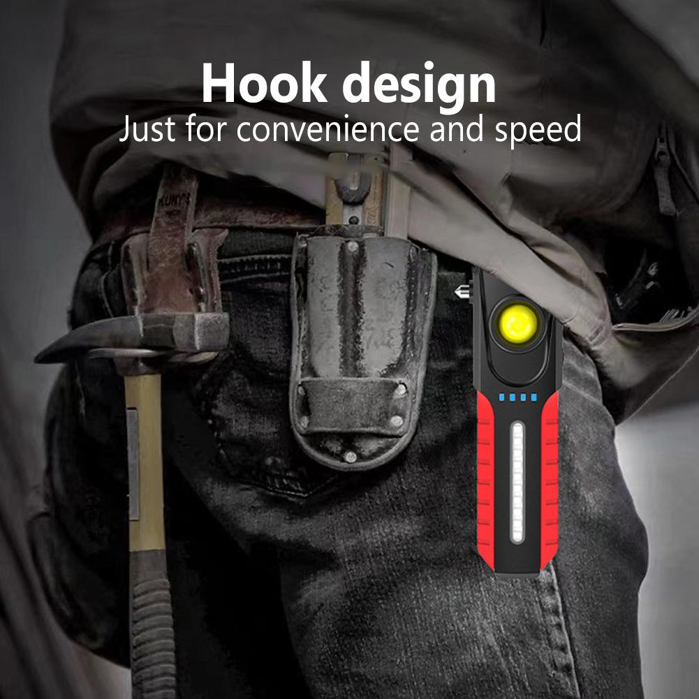 Led Work Light Multi-function Outdoor Emergency Safety Hammer Strong Light Flashlight Inspection Lamps