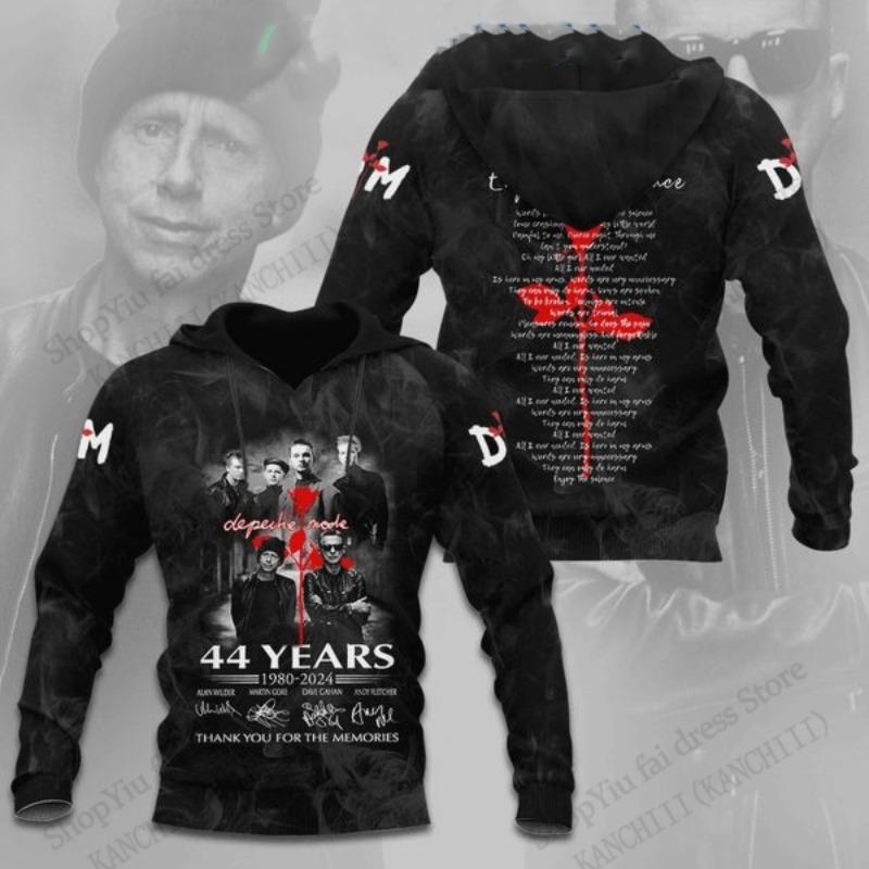 Vintage Rockové Album Mikiny S Kapucí Mikina Depeche Mode Kapela 3D Potisk Mikina Pánské Dámské Módní Ležérní Oblečení Sportovní Tepláková Souprava Nové
