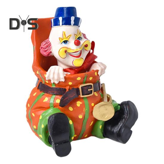 

Мультяшный цирковой клоун, фигурка весеннего клоуна в коробке, подарочный пакет из бочки, статуэтка клоуна из смолы, украшение для домашнего офиса, рабочего стола, украшение C