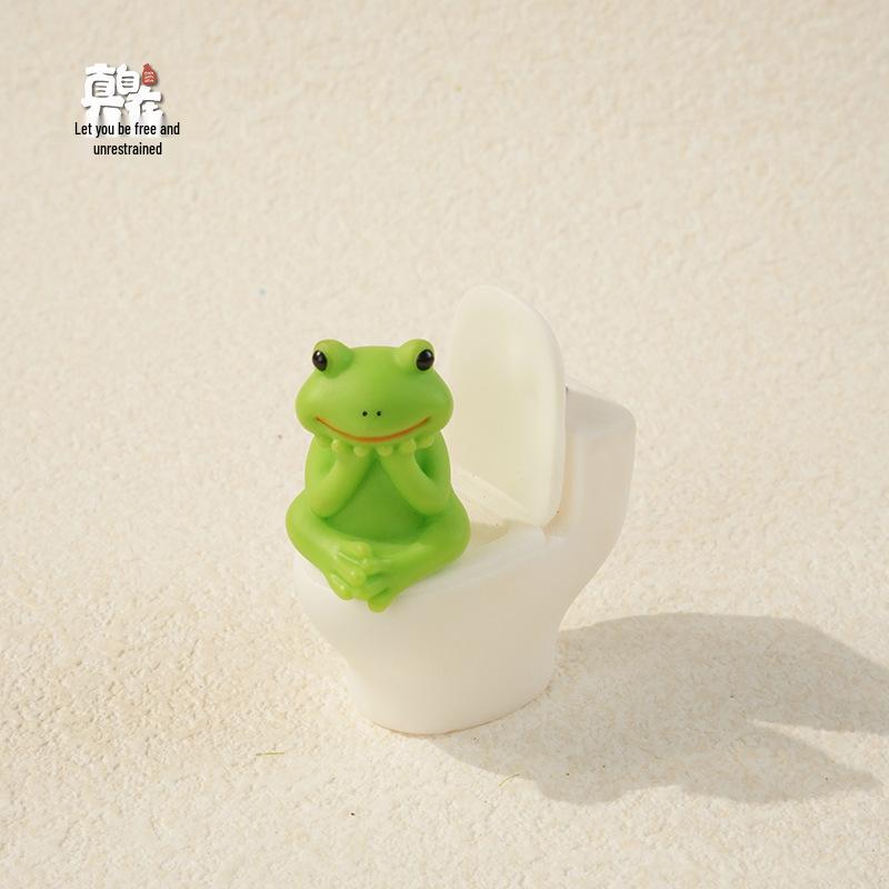 Entzückende Silikon-Schwein-Toilettendekoration - Tierisches Schreibtischornament & Personalisiertes Geschenk