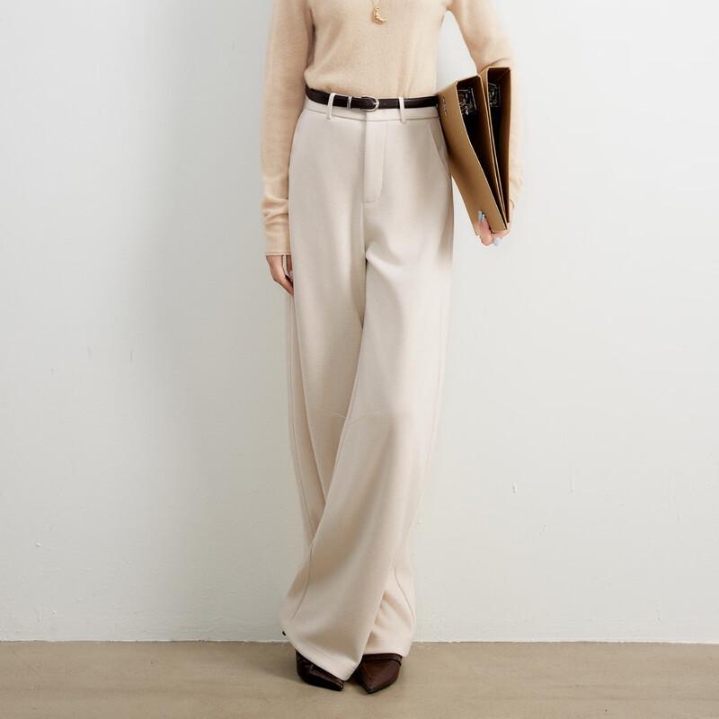 Eifini Women's Casual Rice-Knit Scimitar Pants