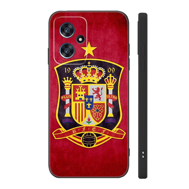 Spain Spanish Flag Black Silicone Phone Case For Xiaomi POCO X3 X4 NFC F3 F4 GT F5 M3 M4 M6 X5 X6 Pro 5G C55 C65 M5