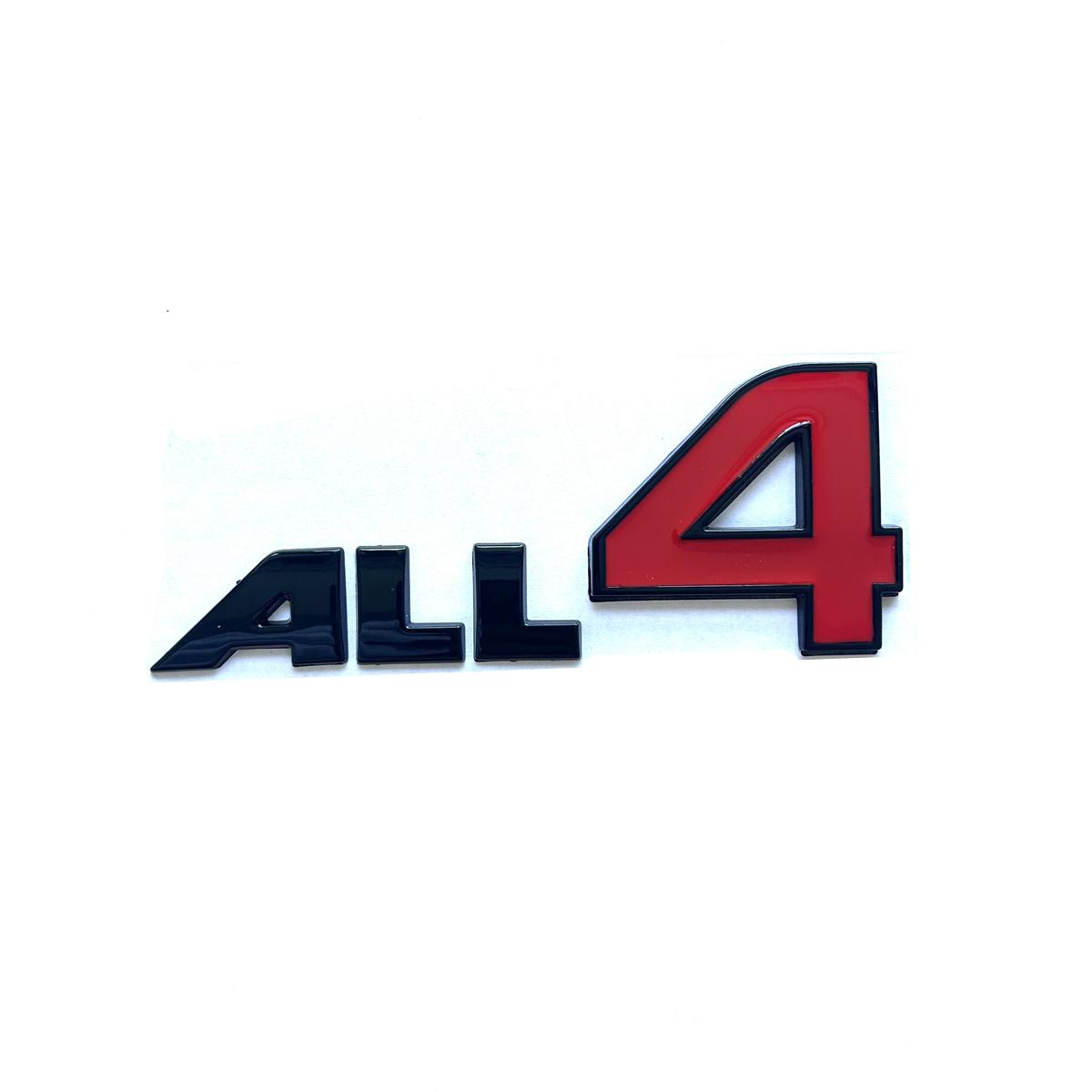 

ALL4 four-wheel drive metal car logo decorative sticker is suitable for car whole body trunk tail side decal accessories