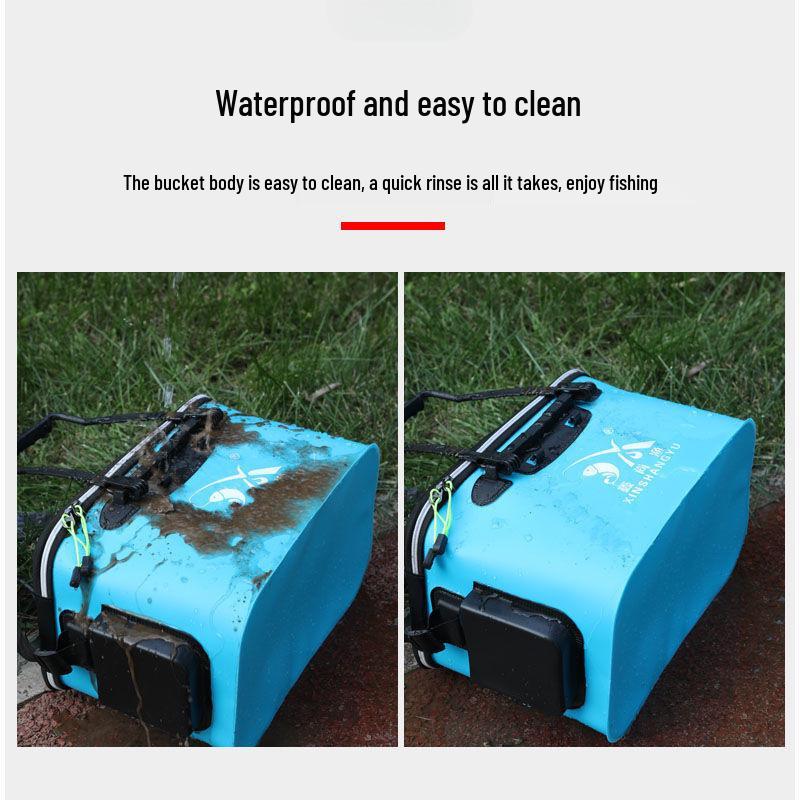 Zusammenklappbare Lebendköderbox zum Angeln - Verdickter Fischbehälter und Zubehör.