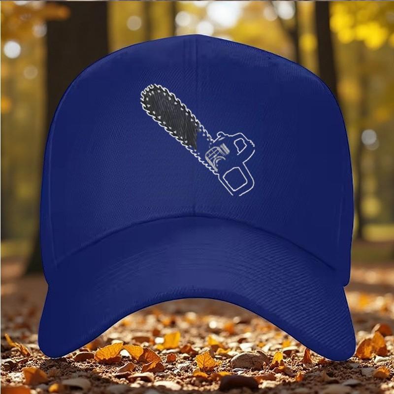 Electric Saw Print Baseball Cap Adjustable Snapback Hat Unisex Outdoor Casual Style Cap