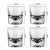 5oz 4pcs Sets Vintage Foreign Wine Glass Modern Classic Thick Bottom Glass Cup Whiskey Cocktail Drinking Glasses Party Bar Tools