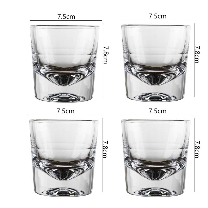 5oz 4pcs Sets Vintage Foreign Wine Glass Modern Classic Thick Bottom Glass Cup Whiskey Cocktail Drinking Glasses Party Bar Tools