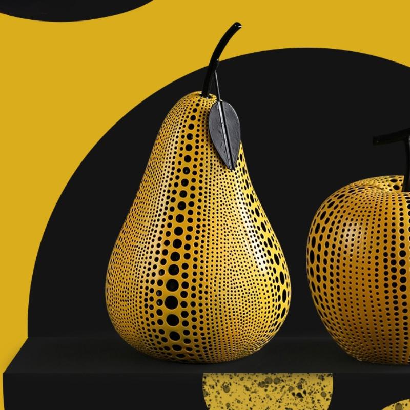 Pok Dot Art Pumpkin Statue Decoration Room Decoration Resin Statue Desk Decoration Home Decoration Statues for Decoration