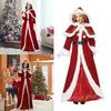 Santa Costume Mrs Santa Christmas Costume Woman Outfit Christmas Long Dress New Year Party Set