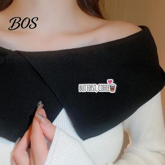 Non-oxidizing Brooch Pin, Coffee Slogan Design Brooch, Thickened Zinc Alloy Badge, Oil Paint Enamel Stable Buckle Pins for Clothes Hats Backpacks Pin