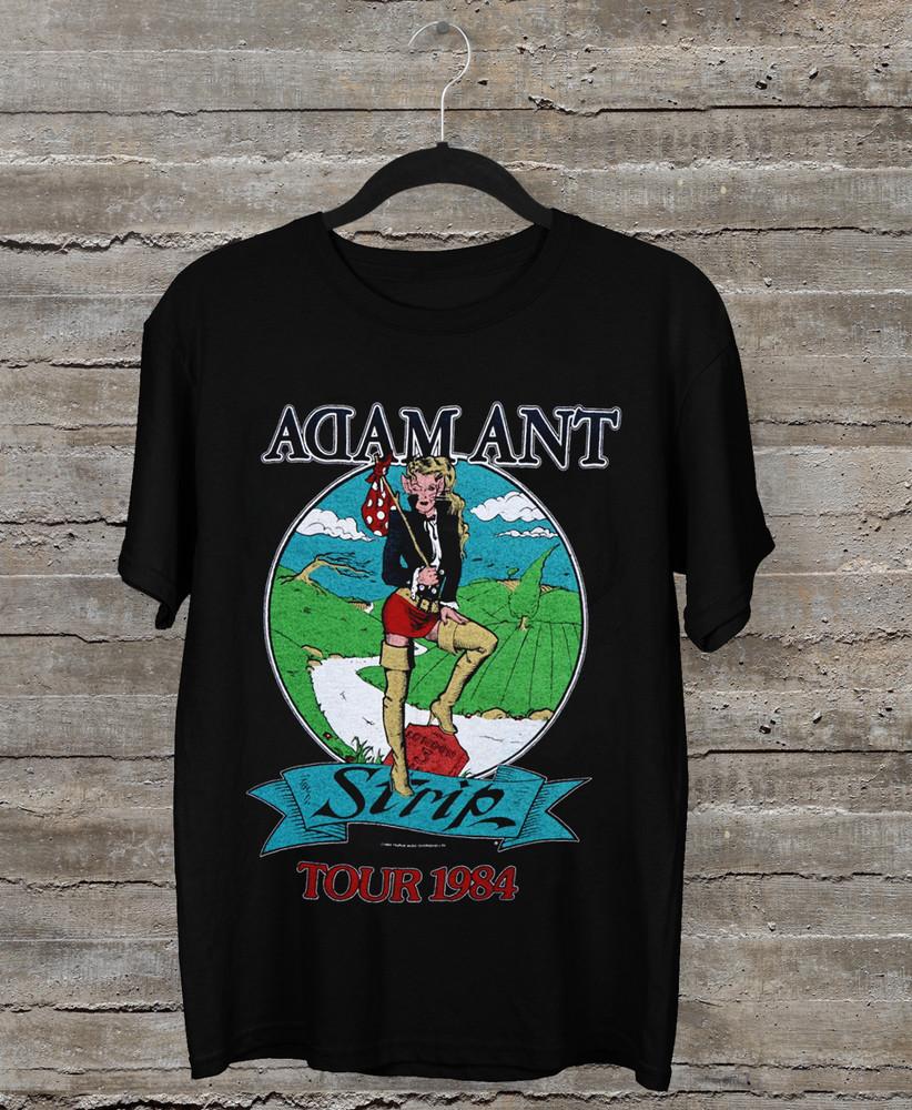 Adam Ant 1984 Adam Ant Strip Tour Black All Size Shirt