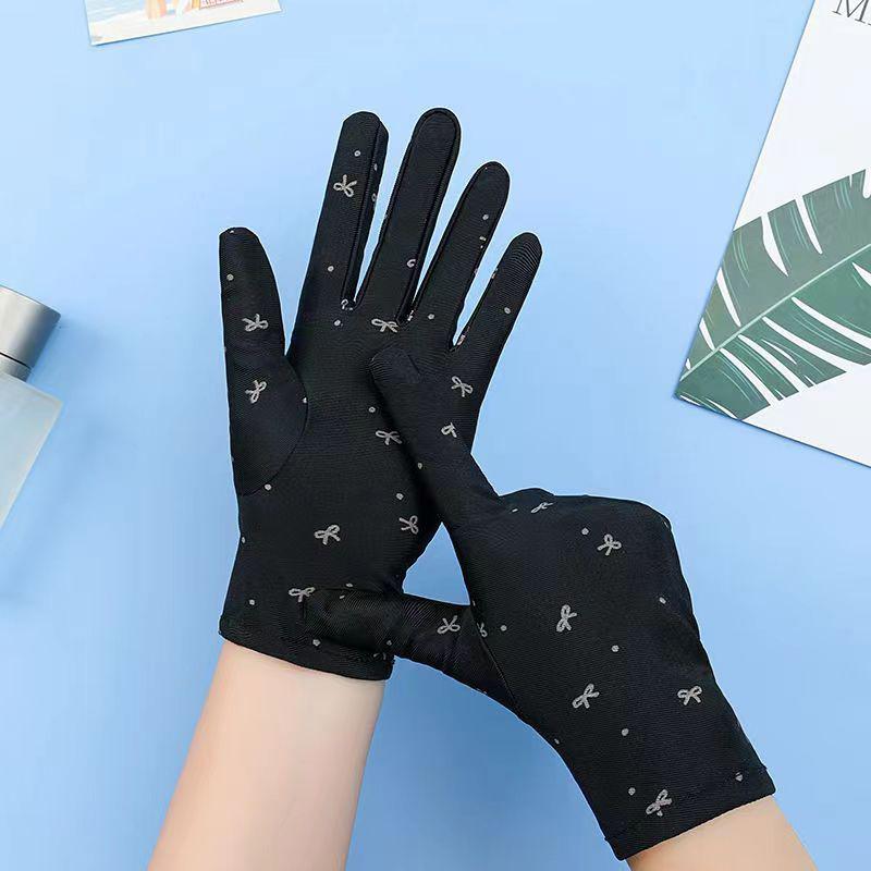 

Women Driving Riding Mitten Sunscreen Gloves Female Summer Breathable Elastic Sun Protection Glove For Lady Girl B1