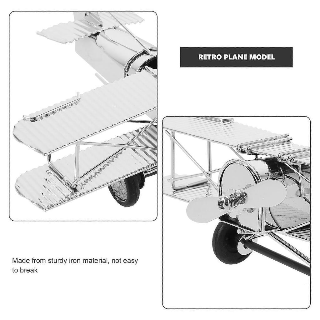 Vintage Eisen Flugzeugmodell Vintage Flugzeug Metallflugzeug Ornament Flugzeugmodell Kunstwerk