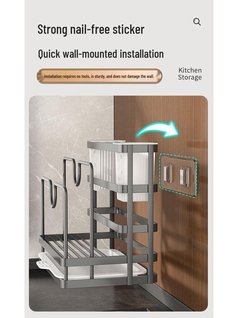 Multifunktionaler Küchenmesser-, Essstäbchen- und Schneidebretthalter