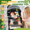 Jollybaby Musical Activity Pull String Hanging Toy for Baby Stroller Car Seat Crib Play Gym, Plush Stuffed Toucan Toy for Carseat with Music Teether